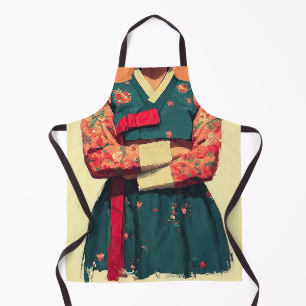 Item preview, Elegant Woman in Traditional Korean Hanbok Dress designed and sold by colorful-white.
