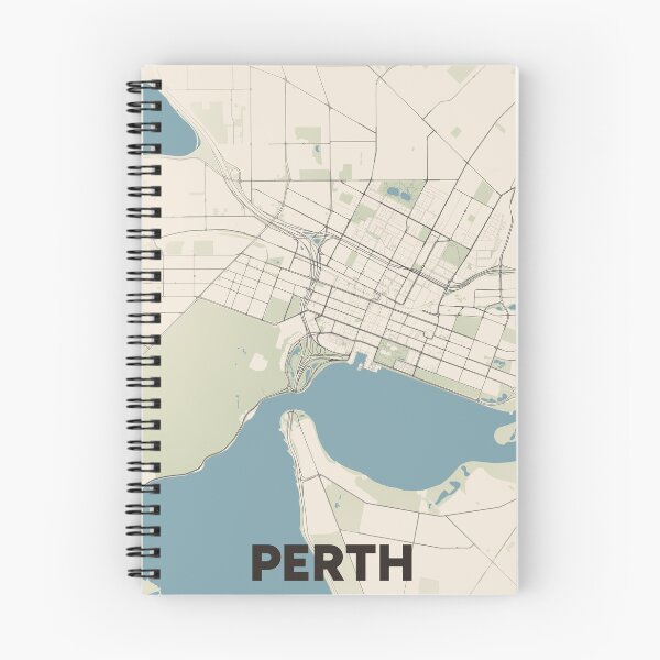 Aperçu de l'œuvre Carte de Perth, Australie créée et vendue par MapsNerd.