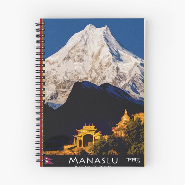 Item preview, Manaslu, Nepal - Cartel de viaje antiguo designed and sold by Geoff Shoults.