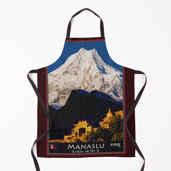 Item preview, Manaslu, Nepal - Vintage travel poster designed and sold by Geoff Shoults.