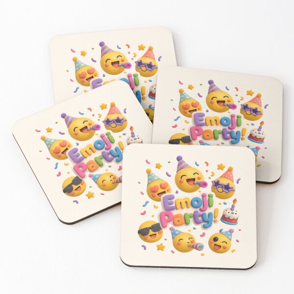 Item preview, Cute Emoji Birthday Party | Kawaii 3D Celebration Art designed and sold by Moons Studio.