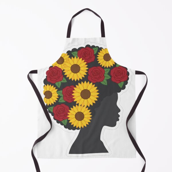 Item preview, Afro Queen Floral Silhouette Sunflowers Roses Juneteenth designed and sold by TeNovaStudio ⭐⭐⭐⭐⭐.