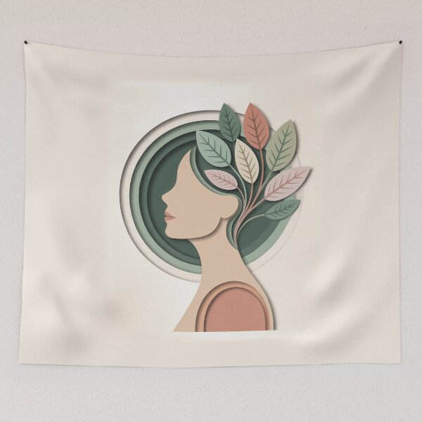 Item preview, Botanical Woman Wellness Wall Art designed and sold by TrendMorphic.