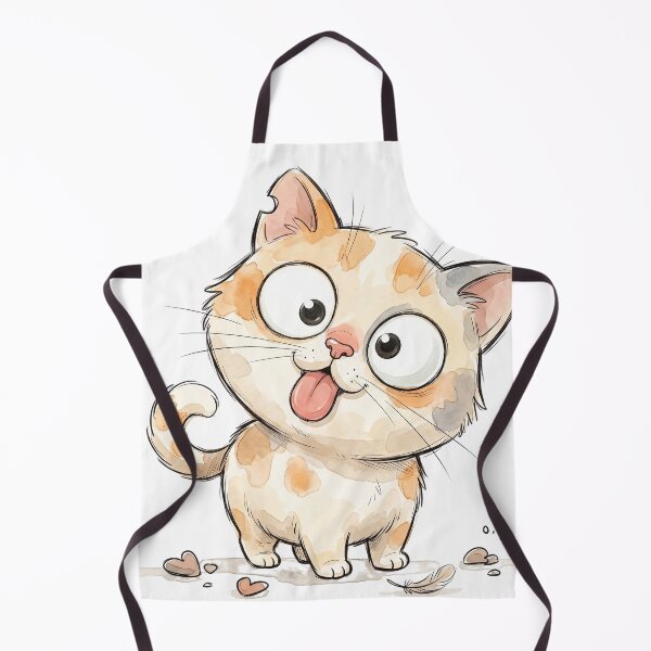 Item preview, Cute Silly Derpy Calico Cat Watercolor designed and sold by CrystalMineArts.
