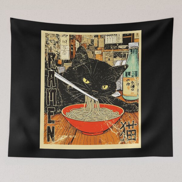 Item preview, Ramen Cat Japanese Noodle Foodie designed and sold by AmaXONIC.