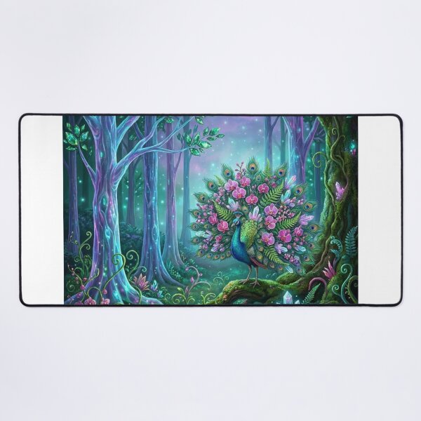 Item preview, Mystical Orchid Peacock in Bioluminescent Forest designed and sold by Gifter-ly.