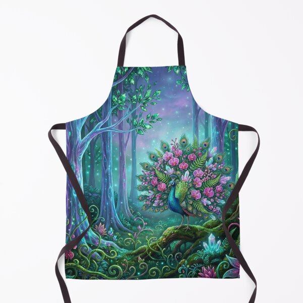 Item preview, Mystical Orchid Peacock in Bioluminescent Forest designed and sold by Gifter-ly.