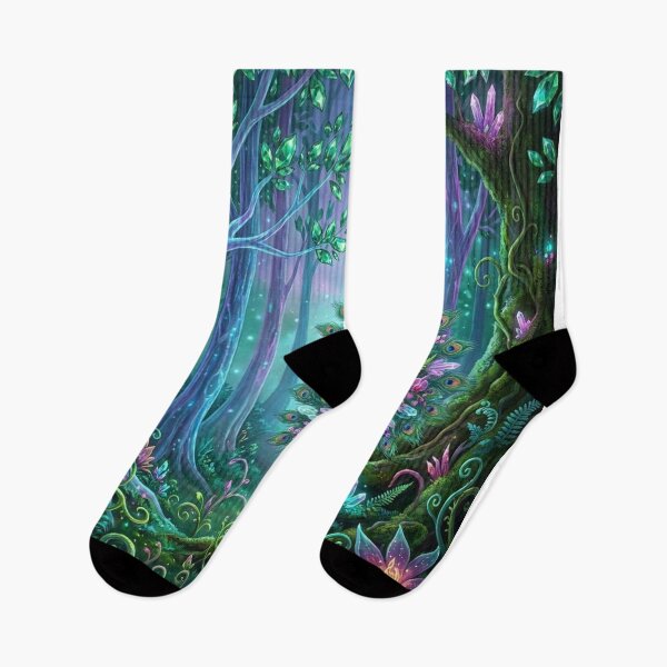 Item preview, Mystical Orchid Peacock in Bioluminescent Forest designed and sold by Gifter-ly.