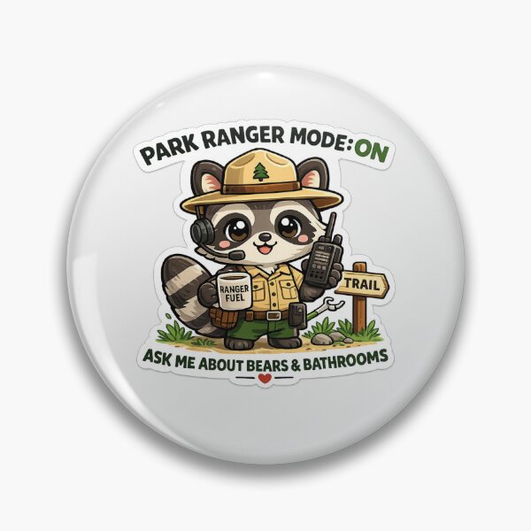 Item preview, Park Ranger Raccoon Sticker, Bears & Bathrooms Funny Gift designed and sold by Digital_products_0111.