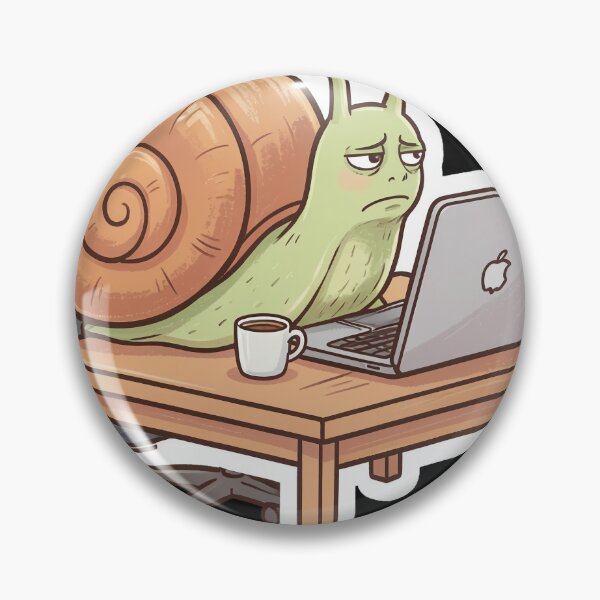Item preview, Snail Burnout Sticker – Deadline? Maybe Later Meme designed and sold by SoftAuraStudi0.