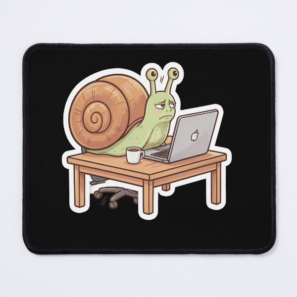 Item preview, Snail Burnout Sticker – Deadline? Maybe Later Meme designed and sold by SoftAuraStudi0.