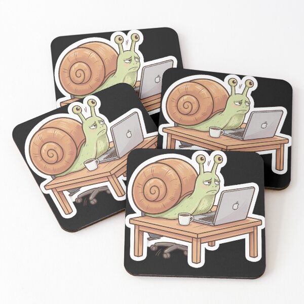 Item preview, Snail Burnout Sticker – Deadline? Maybe Later Meme designed and sold by SoftAuraStudi0.