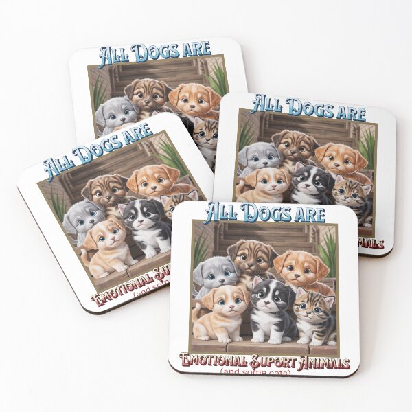 Item preview, All Dogs are Emotional Support Animals & Cats designed and sold by JocartyGifts.