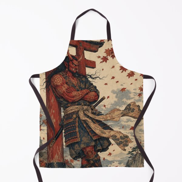 Item preview, Crimson Ronin - Vintage Japanese Oni Samurai Ukiyo-e Woodblock designed and sold by bapupa.