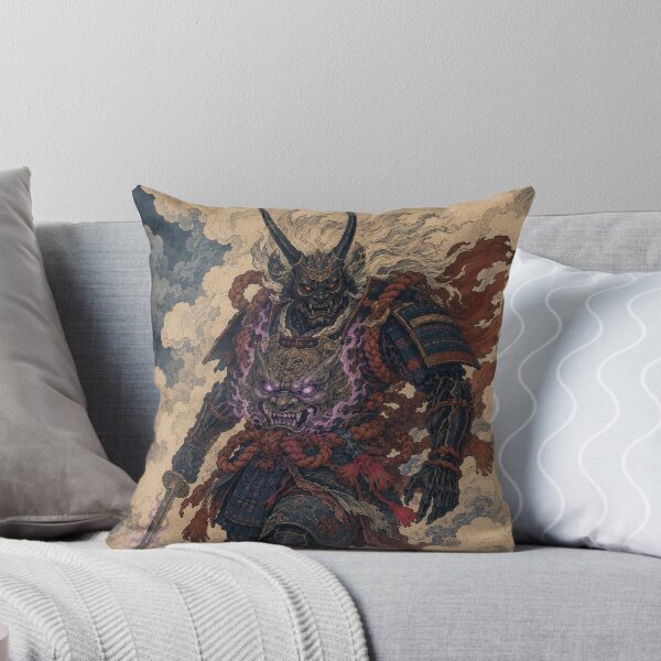 Item preview, Shadow Vanguard - Vintage Japanese Oni Samurai Ukiyo-e Woodblock designed and sold by bapupa.