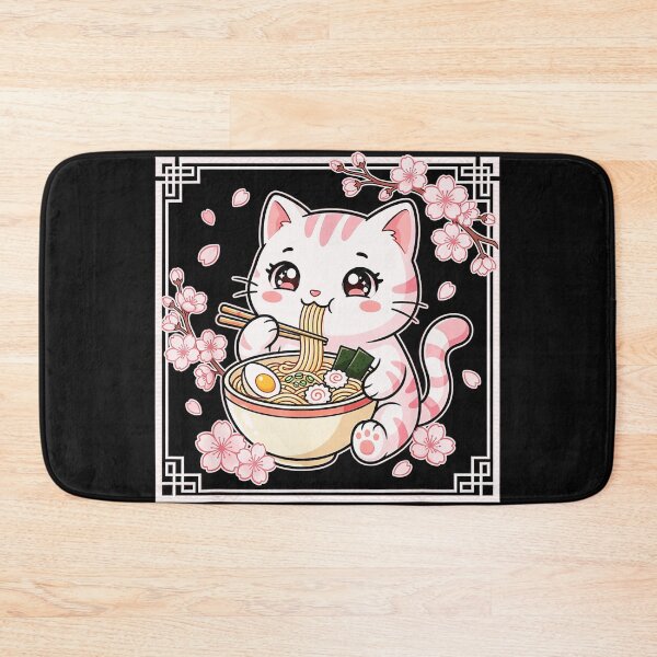 Item preview, Kawaii Cat Ramen Cherry Blossom Japanese Food Lover designed and sold by AmaXONIC.