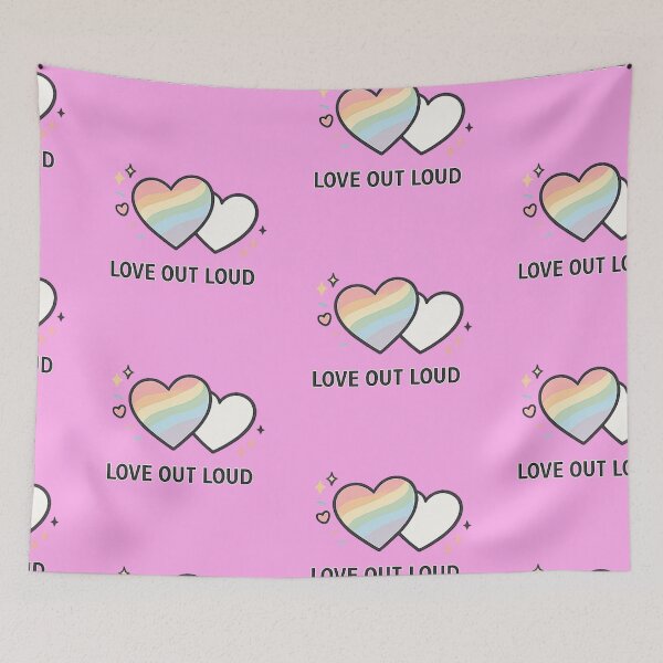 Item preview, Love out loud minimalistic design designed and sold by fadeinkstudio.