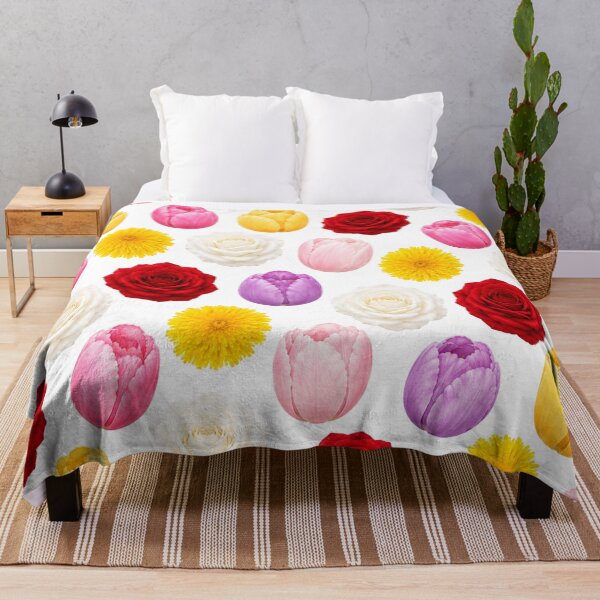 Item preview, Mixed Floral Pattern – Roses, Tulips & Dandelions Seamless Design designed and sold by Seculinator.