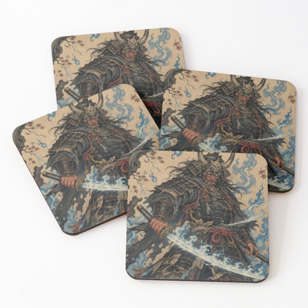 Item preview, Spectral Shogun - Vintage Japanese Oni Samurai Ukiyo-e Woodblock designed and sold by bapupa.