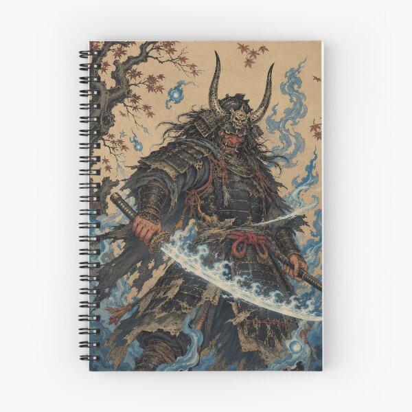 Item preview, Spectral Shogun - Vintage Japanese Oni Samurai Ukiyo-e Woodblock designed and sold by bapupa.