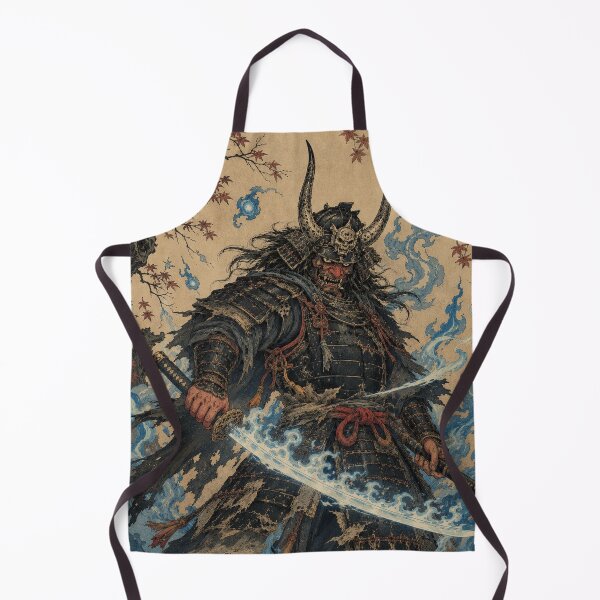 Item preview, Spectral Shogun - Vintage Japanese Oni Samurai Ukiyo-e Woodblock designed and sold by bapupa.