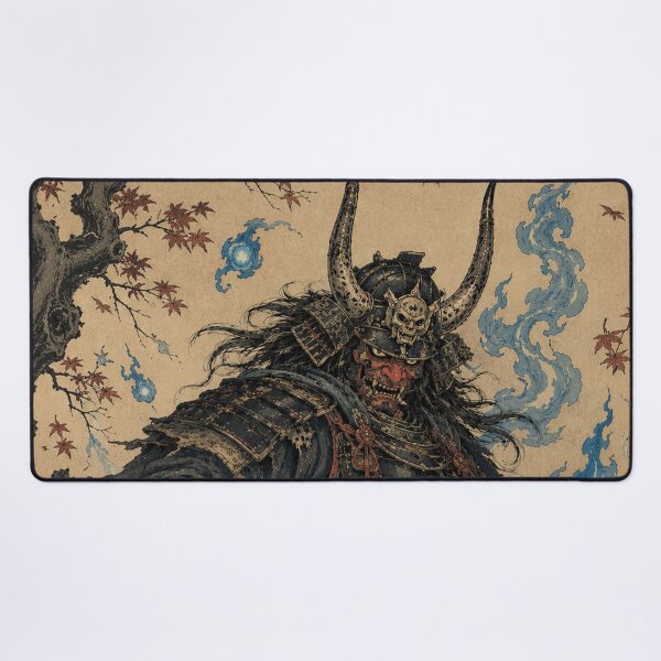 Item preview, Spectral Shogun - Vintage Japanese Oni Samurai Ukiyo-e Woodblock designed and sold by bapupa.
