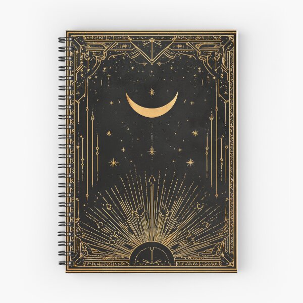 Item preview, Art Nouveau Book Cover with Moon and Stars designed and sold by GildedPagesCo.