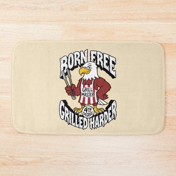 Item preview, Born Free Grilled Harder Eagle Grill Master 4th Degree Graphic  — Funny Patriotic BBQ Americana  designed and sold by SkTee2k.