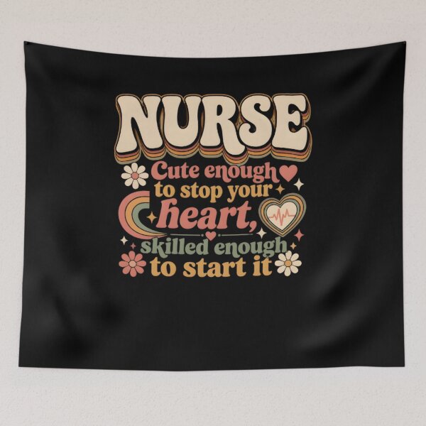 Item preview,  Groovy Nurse Cute Enough To Stop Your Heart Retro Design designed and sold by Octupussy.