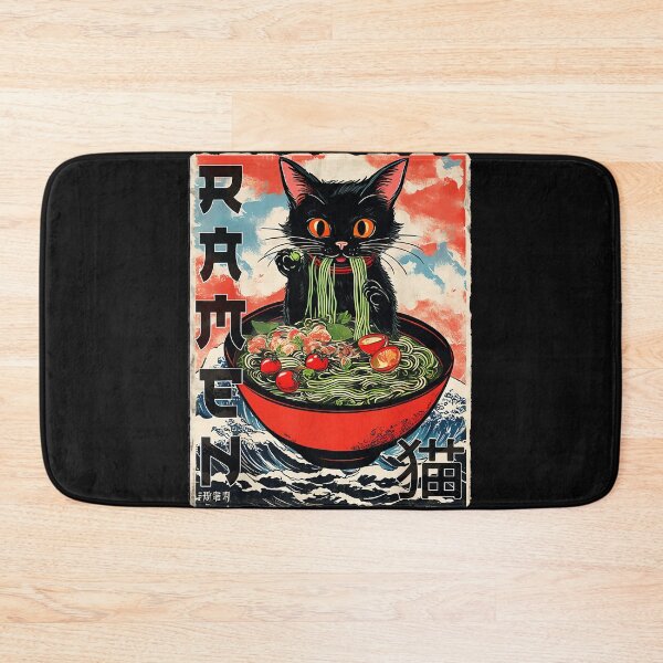 Item preview, Ramen Cat Black Cat Japanese Noodles Foodie Lover designed and sold by AmaXONIC.