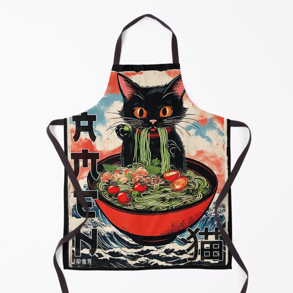 Item preview, Ramen Cat Black Cat Japanese Noodles Foodie Lover designed and sold by AmaXONIC.