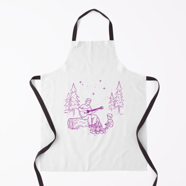 Item preview, Campfire Guitar Dad Minimalist Line Art designed and sold by Larams Studio.