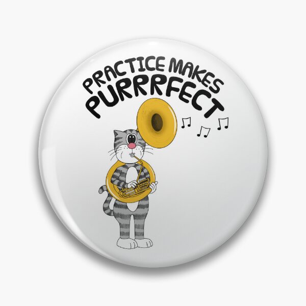 Item preview, Cat Playing Sousaphone, Practice Makes Purrrfect, Tubaist Musician designed and sold by doodlerob.