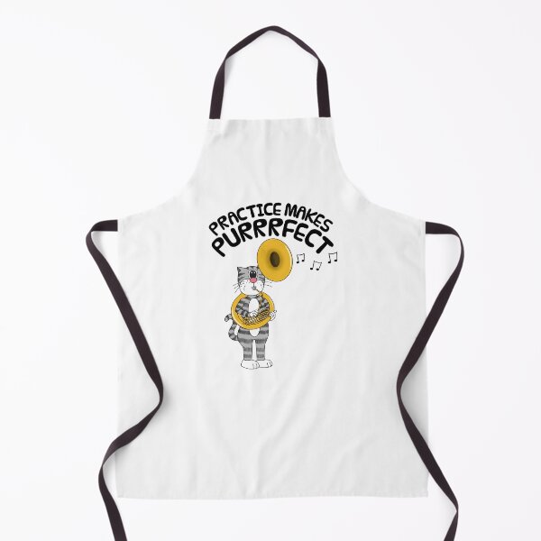 Item preview, Cat Playing Sousaphone, Practice Makes Purrrfect, Tubaist Musician designed and sold by doodlerob.