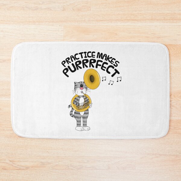 Item preview, Cat Playing Sousaphone, Practice Makes Purrrfect, Tubaist Musician designed and sold by doodlerob.