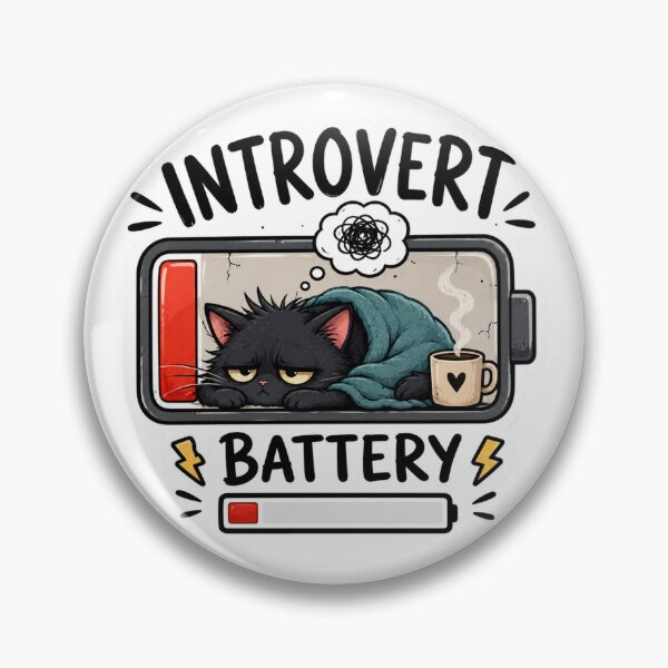 Item preview, Introvert Battery Low Funny Design designed and sold by PriyankaSonara.