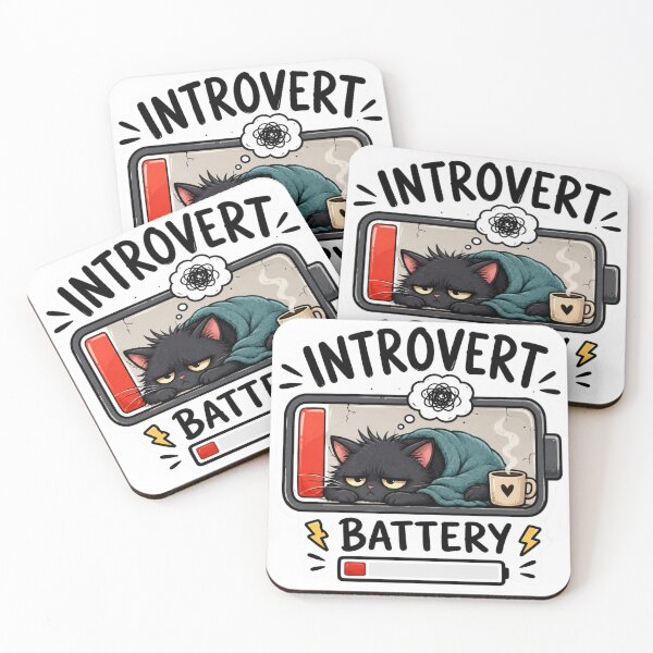 Item preview, Introvert Battery Low Funny Design designed and sold by PriyankaSonara.