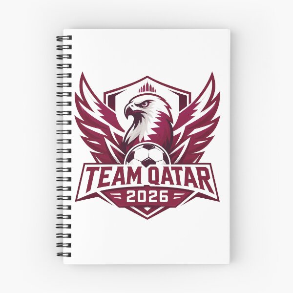 Item preview, Qatar 2026 Falcon Football Crest designed and sold by RedCircleArt.