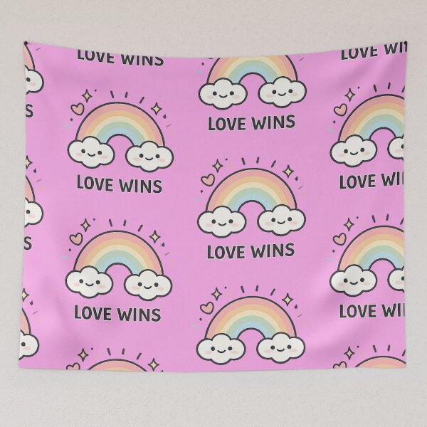 Item preview, Love Wins - minimalistic design designed and sold by fadeinkstudio.