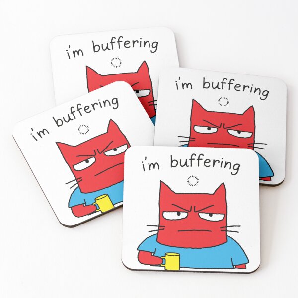 Item preview, Copy of System Rebooting — Funny Glitch Cat Coffee Lover Sticker designed and sold by AMBAYK.