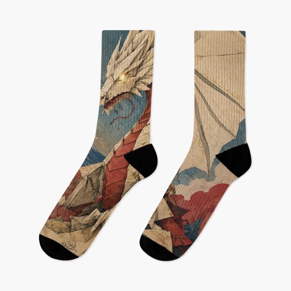 Item preview, Folding Dragon - Vintage Japanese Origami Ukiyo-e Woodblock designed and sold by bapupa.