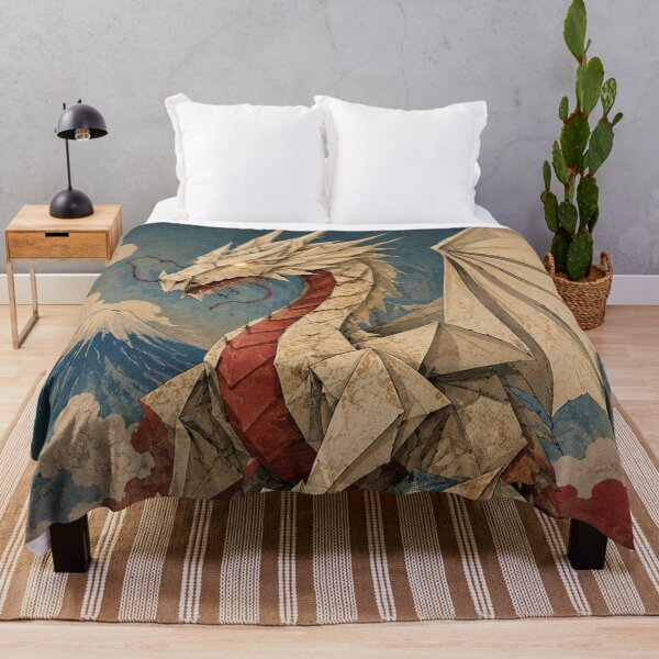 Item preview, Folding Dragon - Vintage Japanese Origami Ukiyo-e Woodblock designed and sold by bapupa.