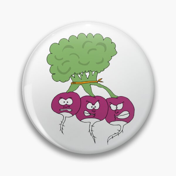 Item preview, Funny Radish Gang Angry Vegetable Baddest Food Pun designed and sold by MyxaART.