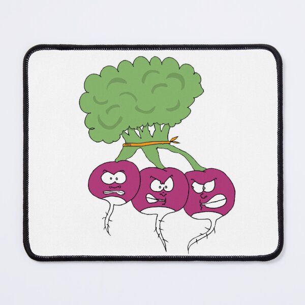 Item preview, Funny Radish Gang Angry Vegetable Baddest Food Pun designed and sold by MyxaART.