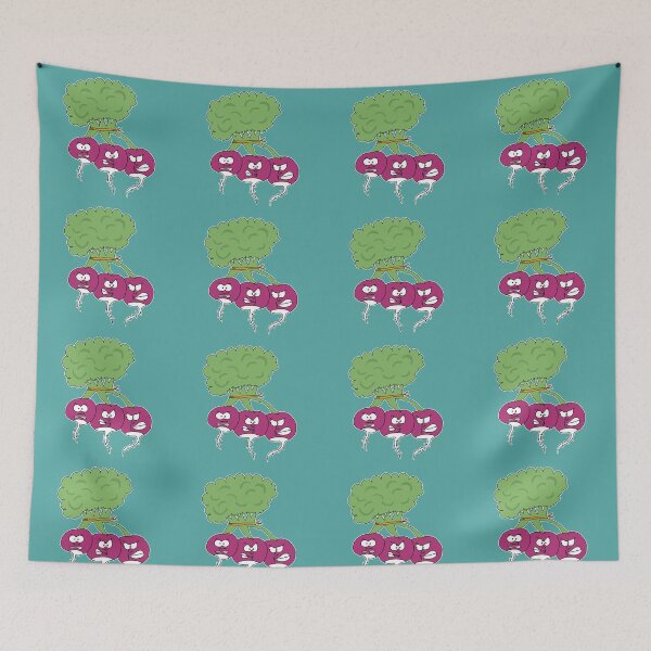 Item preview, Funny Radish Gang Angry Vegetable Baddest Food Pun designed and sold by MyxaART.