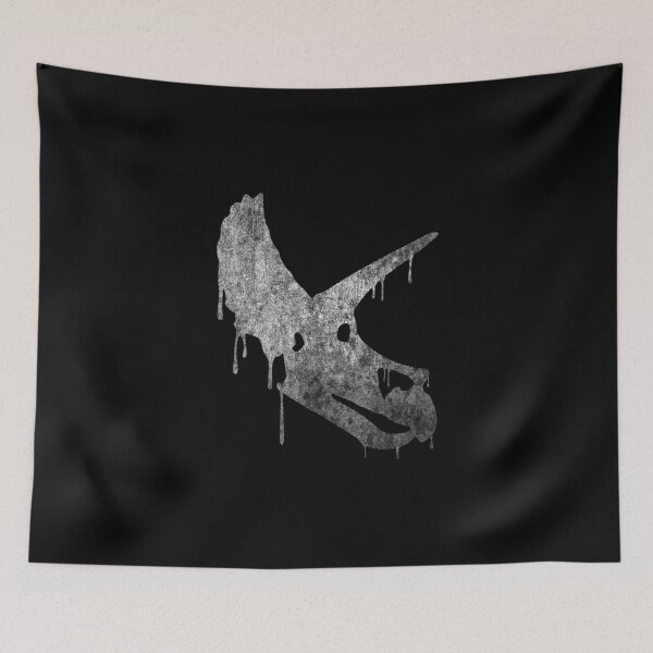 Item preview, Grunge Triceratops Skull – Prehistoric Fossil Artwork designed and sold by Grimtech Workshop.