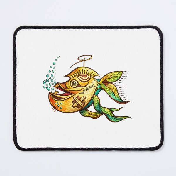 Item preview, Steampunk Mechanical Fish with Halo Art designed and sold by Creativewordes.