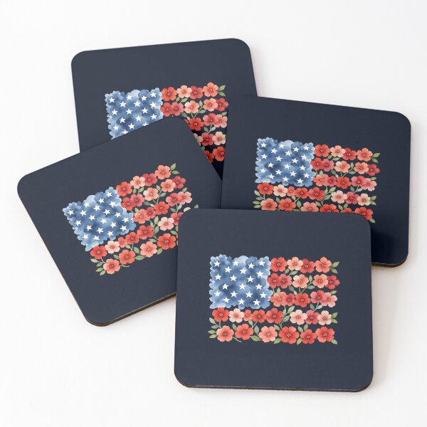 Item preview, Floral American Flag States : Patriotic 4th July gift designed and sold by Amzkao.