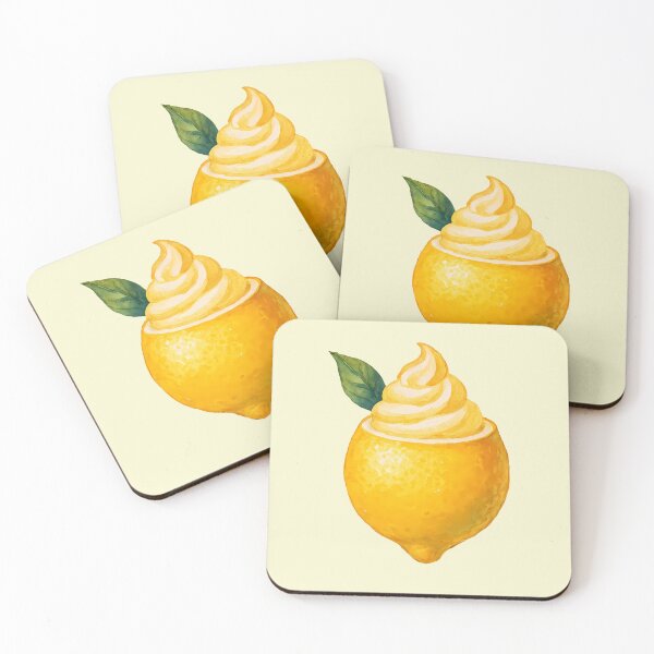 Item preview, Watercolor Sfusato Amalfi Lemon – Lemon Sorbet Served in Citrus Fruit  designed and sold by EmeraldeaArt.