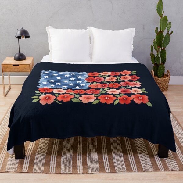 Item preview, Floral American Flag States : Patriotic 4th July gift designed and sold by Amzkao.